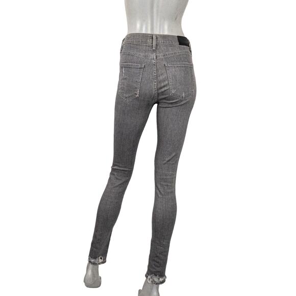 CITIZENS of HUMANITY Premium Vintage sz 26 Rocket High Rise Skinny Jeans Gray - Picture 4 of 14